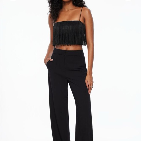 NWT* Dynamite Bare Fringe Crop Top - Picture 3 of 8